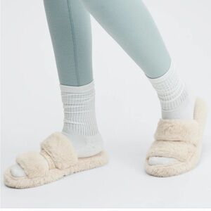 Fabletics slip on snug strap indoor outdoor slippers, new
